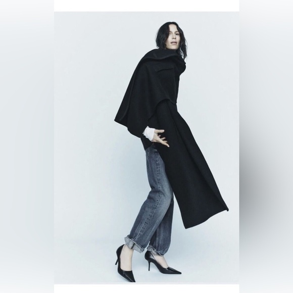ZARA ~ HOODED WOOL CAPE ZW LIMITED EDITION - Picture 13 of 17